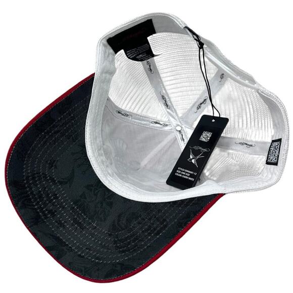 Ed Hardy Trucker Hat Embroidered Tattoo New York Eagle Red Snapback Mesh Cap - Picture 6 of 6